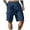 A-Navy1772, variant on Mens Solid Cargo Shorts multi pocket relaxed bottoms
