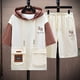 thumbnail image 2 of Conjuntos casuales de dos piezas de manga corta de algodón para hombre, camiseta con capucha suelta de verano 2024 y pantalones cortos, chándales, ropa de calle, conjunto de camisetas y pantalones, 2 of 4