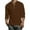 A003-Brown, variant on Mens 3/4 Sleeve Henley Shirts Stretch Casual Button Plain Baisc Tees