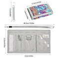thumbnail image 3 of JIALIOU Nylon Trifold Card Wallet with ID Window Zipper Pocket for Men Women Teen Adorable Unicorn Flying, 3 of 7