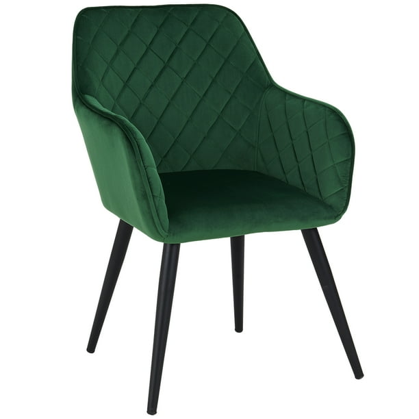 Duhome Accent Chairs With Armrest Reception Dining Mid Century Small Arm Chair Club Guest Velvet Upholstered Dark Green Com Duhome Accent Chairs With Armrest, Small Upholstered Dining Chairs With Arms
