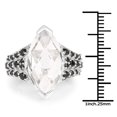 thumbnail image 3 of 8.75 Carat Genuine Crystal Quartz & Black Spinel .925 Sterling Silver Ring QJ Model, 3 of 3
