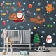 thumbnail image 3 of 1 pegatina de pared de Navidad, calcomanía de pared de alce de Papá Noel, decoración de pared de muñeco de nieve DIY extraíble JAMW Sencillez, 3 of 5