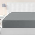thumbnail image 2 of PiccoCasa Soft 190GSM Brushed Polyester 16" Deep Pocket Fitted Sheets Light Gray Twin, 2 of 7