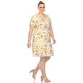 thumbnail image 2 of White Mark Women's Floral Short Sleeve Dress, 2 of 6
