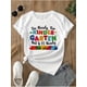 thumbnail image 1 of Summer Cool New Arrival Back-to-School Fashion Trendy Girls "I'm Ready for Kindergarten" Print Round Neck Short Sleeve T-Shirt, Versatile Cotton Casual Sport Tee, Machine Washable All-Seaso, 1 of 6