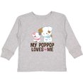 thumbnail image 3 of Inktastic My Pop Pop Loves Me Granddaughter Puppy Girls Long Sleeve Toddler T-Shirt, 3 of 5