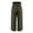Multicolor, variant on Pants for Women Black Solid Color Fashionable Casual Ice Wrinkled Button Split Pants Pants L