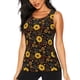 thumbnail image 1 of Balery Sunflowers Leaves Camiseta sin mangas estampada ligera para mujer, tops de entrenamiento sin mangas, camisetas de yoga transpirables de secado rápido.-Medium, 1 of 7