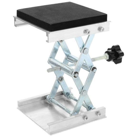 Raindrops Lab Jack Scissor Lift Table Stainless Steel Adjustable Lab Jack Platform for Lifting 60-155mm Height Range 5kg Load Capacity
