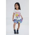 thumbnail image 5 of DreamWorks Trolls Poppy Viva Little Girls T-Shirt and Chambray Shorts Outfit Set Toddler to Little Kid, 5 of 5