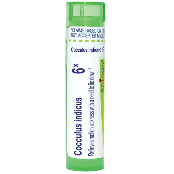 Boiron Cocculus Indicus 6X, Homeopathic Medicine for Motion Sickness With A Need To Lie Down, 80 Pellets