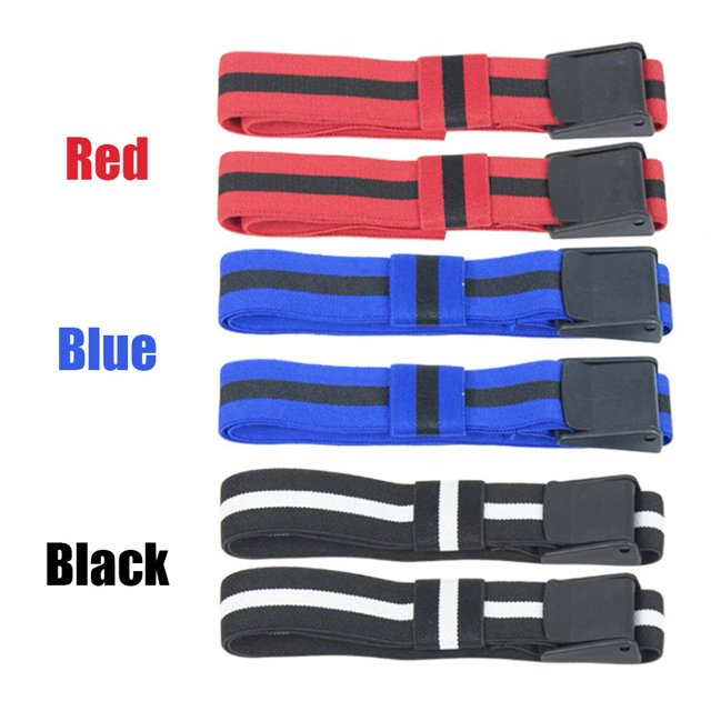 Fitness Bandas de oclusión BFR, cinturones de entrenamiento BFR para culturismo para hombres y mujeres (azul)