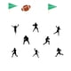 thumbnail image 2 of 24 piezas de palillos de dientes desechables con temática de fútbol Jugadores de touchdown Decoraciones de fútbol para temática deportiva Suministros de cumpleaños, 2 of 6
