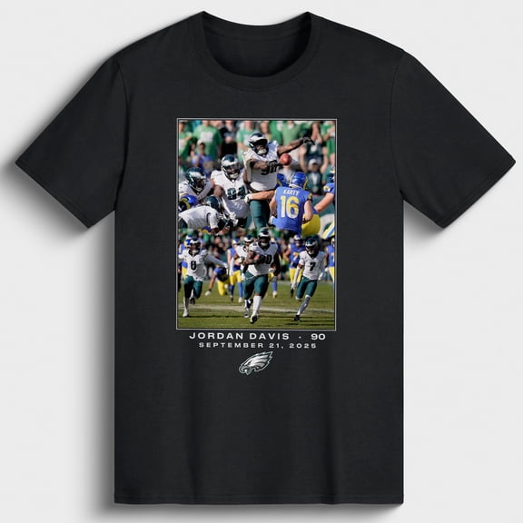 Men's Jordan Davis Black Philadelphia Eagles NFL Flash Features Week 3 T-Shirt