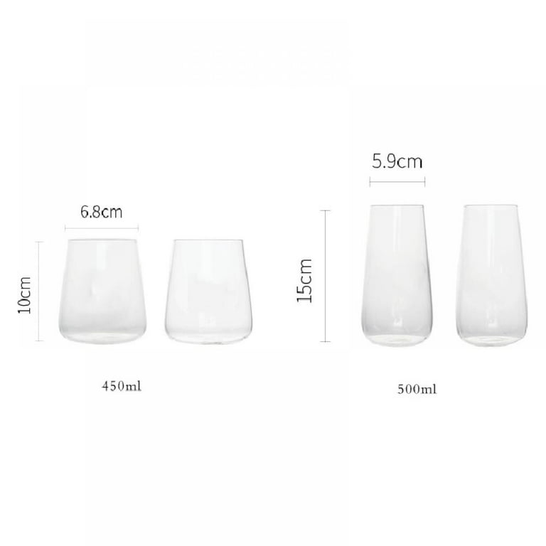 1pc 650ml Large Capacity Striped Fat Belly Glass Cup, Transparent Drinking  Cup For Milk And Beverages