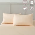 thumbnail image 4 of Jessy Home Bed Sheets Set 4 Piece Queen/Full Sheet Set Champagne Microfiber Fitted Sheet, Flat Sheet & 2 Pillowcases Bedding Set, 4 of 10