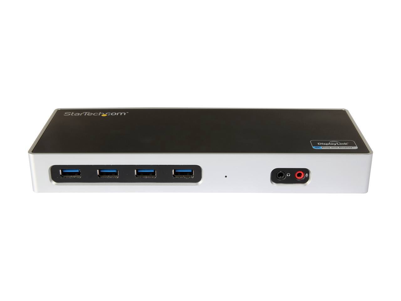 StarTech.com USB-C & USB-A Dock - Dual Monitor 4K 60Hz Dock DisplayPort + HDMI - Hybrid USB 3.0 Docking Station for USB-C/USB-A Laptops - 6x USB Type-A, GbE - USB 3.2 Gen 1 - Mac/Windows