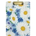 thumbnail image 1 of FMSHPON White Daisy Flower Blue Clipboard Hardboard Wood Nursing Clip Board and Pull for Standard A4 Letter 13x9 inches, 1 of 7