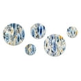 thumbnail image 3 of Designart "Bohemian Elegance In Blue" Floral Round Wall Art Set Of 5 - Blue Cottage Office Room Wall Art Set, 3 of 6