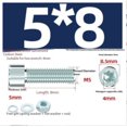 thumbnail image 1 of 100 juegos de tuercas de tornillo hexagonales galvanizadas de grado 8,8, arandelas de resorte planas y pernos (M4/M5): solución de fijación duradera for proyectos y reparaciones de bricolaje, 1 of 2