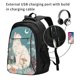 thumbnail image 2 of Disketp Celestial Cat And Flowers Mochila de Viaje Estampada para Laptop con Puerto de Carga USB, Mochila Impermeable para Computadora – Regalo para Hombres y Mujeres, 2 of 7