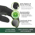 thumbnail image 3 of 7700PFT Sustainable EBT Latex-Free, Powder-Free, Accelerator-Free, Nitrile Disposable Single Use Safety Gloves, 4 Mil, 9.5" Length, M um (1 Box/50 Gloves), 3 of 4