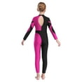 thumbnail image 7 of Aislor Kids Girls Full Length Jumpsuit Gymnastics Leotard Rhinestone Long Sleeve Ballet Dance Unitard Bodysuit Size 6-16 A Hot Pink 12, 7 of 7