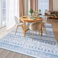 thumbnail image 2 of Wellber Boho Area Rug Wellber Moroccan Rugs Washable Carpet for Bedroom Living Room Home Decor,5'x8',Blue, 2 of 7