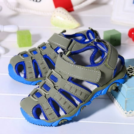 

Tepsmf Boys Sneakers Children Kids Shoes Boy Girl Closed Toe Summer Beach Sandals Shoes Sneakers Tennis Shoes Men Gray 29