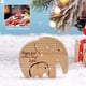 thumbnail image 4 of Estatua de madera del rompecabezas de la familia del elefante tema animal decoración curvada del dormitorio del hogar, 4 of 6