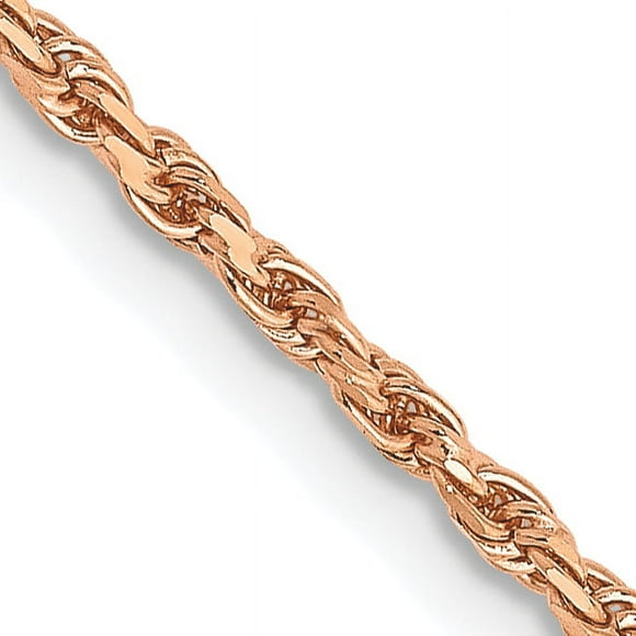 14k Rose Gold 16 Inch 1.8mm Man Made Rope Chain Necklace Pendant Charm For Dad Mens For Him