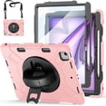 thumbnail image 1 of Case for iPad Air 13 Inch Case M3 2025 M2 2024, Rugged iPad Pro 12.9 6th/5th/4th/3rd Generation Case with Screen Protector/Kickstand/Handle Grip/Shoulder Strap/Pencil Holder, 1 of 6