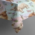 thumbnail image 3 of Colorful Highland Cow Flower Butterfly Pattern Rectangle Tablecloth 60"x84",Waterproof Polyester Rectangle Table Cloth, Wipeable Spillproof Polyester Tablecloth for Dining, Camping, Indoor and Outdoor, 3 of 5