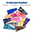 thumbnail image 3 of Qarigey Running Headband Tie Dye Fitness Yoga Hair Ties Quick Dry Multicolor Athletic Hair Styling Accesorios Karate Gifts Blue Type3 NO3, 3 of 6