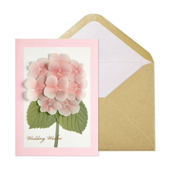 NIQUEA.D, Vellum Hydrangea Wedding Card