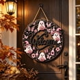 thumbnail image 5 of Halloween Ghost Welcome Hanging Sign, Halloween Decorations With Cute Ghost and Jack O Lantern, Front Door & Porch Halloween Ornament for Home Spooky Season Indoor Outdoor,10x12Inch, 5 of 5