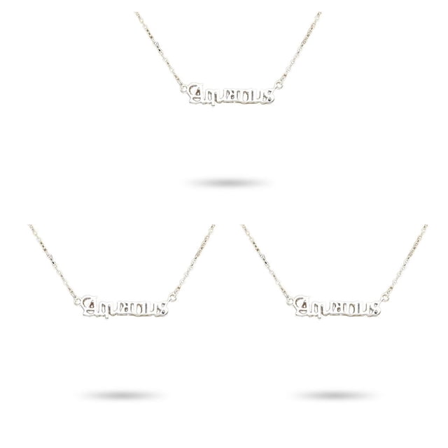 Collar de zodiaco Qarigey Acuario Plata CBP216252