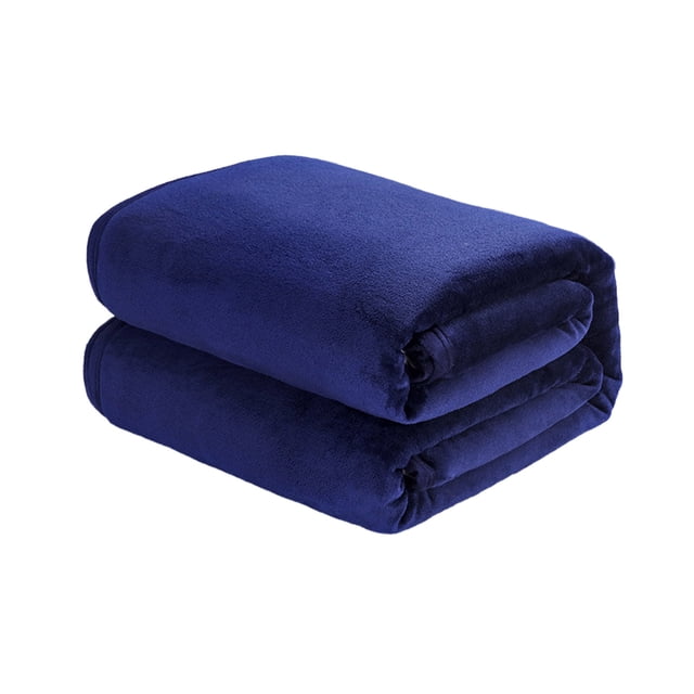 Velvet Blanket Cover 150 cm x 200 cm Solid Color Polyester Thickened Soft Flannel-like Texture for Bedroom Use