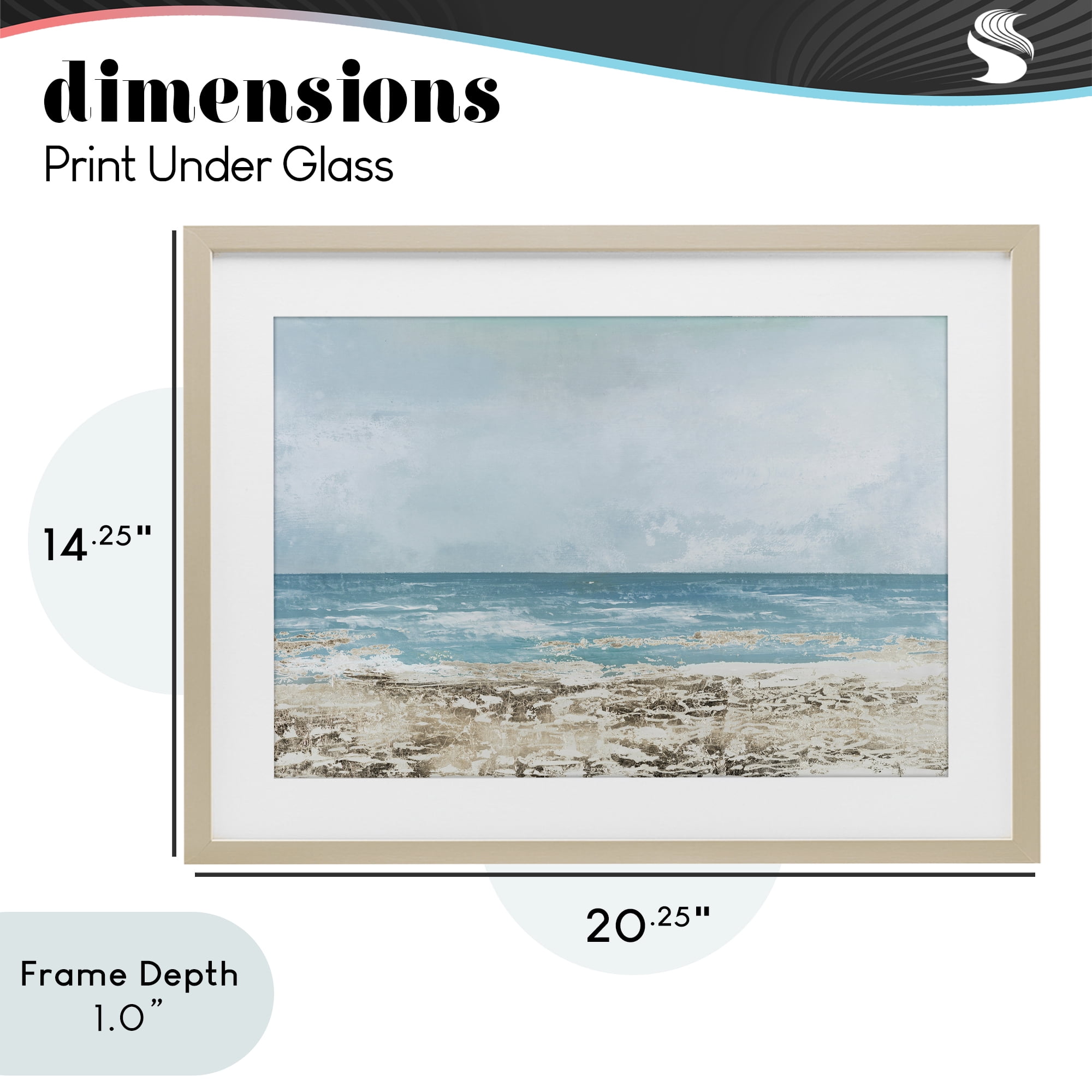 Stupell Industries Peaceful Mood Coastal Scene Birch Framed Print Under Glass, design by Lorenzo Collective