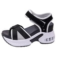 thumbnail image 7 of Rokment Women's Height Increasing Comfortable Walking Sandals 2026 Stylish Athletic Open Toe Ankle Strap Platform Non Slip Work Wedge Heels Chunky Summer Nursing Shoes Black Size 6.5, 7 of 7