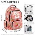 thumbnail image 5 of Jeiento Axolotl Kids Backpack for Girls 17 Inch Lightweight School Bag, 600D Tear Resistant with 6 Pockets & Padded Tablet Sleeve, Soft Bookbag for Grades 3-6, 5 of 8