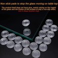 thumbnail image 4 of 100 Pieces Table Tray Glass Rubber Anti Slip Dash Mat Clear, Clear Glass Table Top Bumpers, Glass Table Top Spacer Pad(2 Sizes), 4 of 5