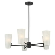 Meridian M100130MBK 5-Light Chandelier in Matte Black
