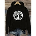 thumbnail image 6 of Women's Stylish Hoodie - Loose Fit, Tree of Life Design, Comfortable and Casual, 6 of 9