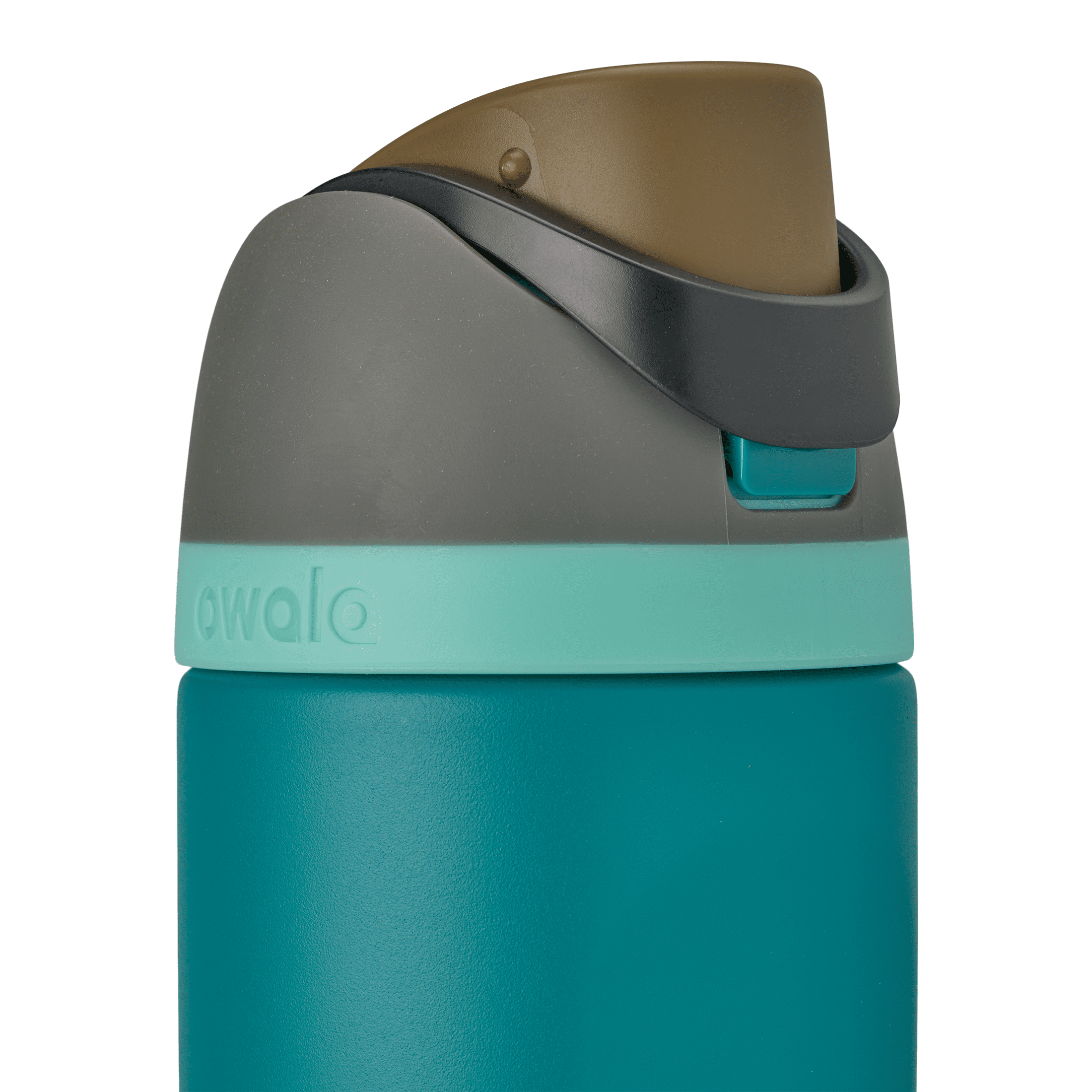Owala FreeSip Insulated Stainless Steel Water Bottle with Straw and Carry Handle, 19 Ounce, Tropical Rain Teal