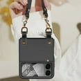 thumbnail image 2 of for Galaxy Z Flip 4 Case, Cute Z Flip 4 Case for Women PC Hard Anti-Fall Shockproof Hinge Protective Cover with Strap Wrist Handbag Design For Samsung Galaxy Z Flip4, Black, 2 of 9