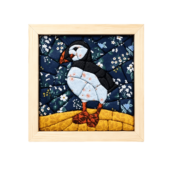 DIY Fabric Art Kit | No-Sew Fabric Mosaic Wall Art Craft with Frame & Tools