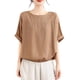 thumbnail image 2 of mfyjkho Tops Para Salir, Camisa De Satén Con Solapa Y Manga Larga Para Mujer, Color Liso, A La Moda Tops Para Hacer Ejercicio Xl, 2 of 5