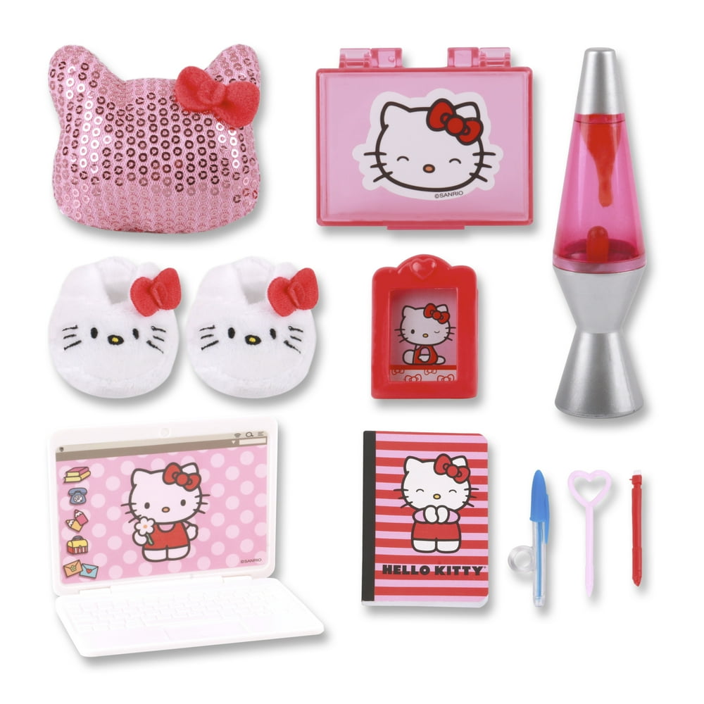 My Life As Hello Kitty Room play set for 18" Dolls, 11 Pieces Walmart